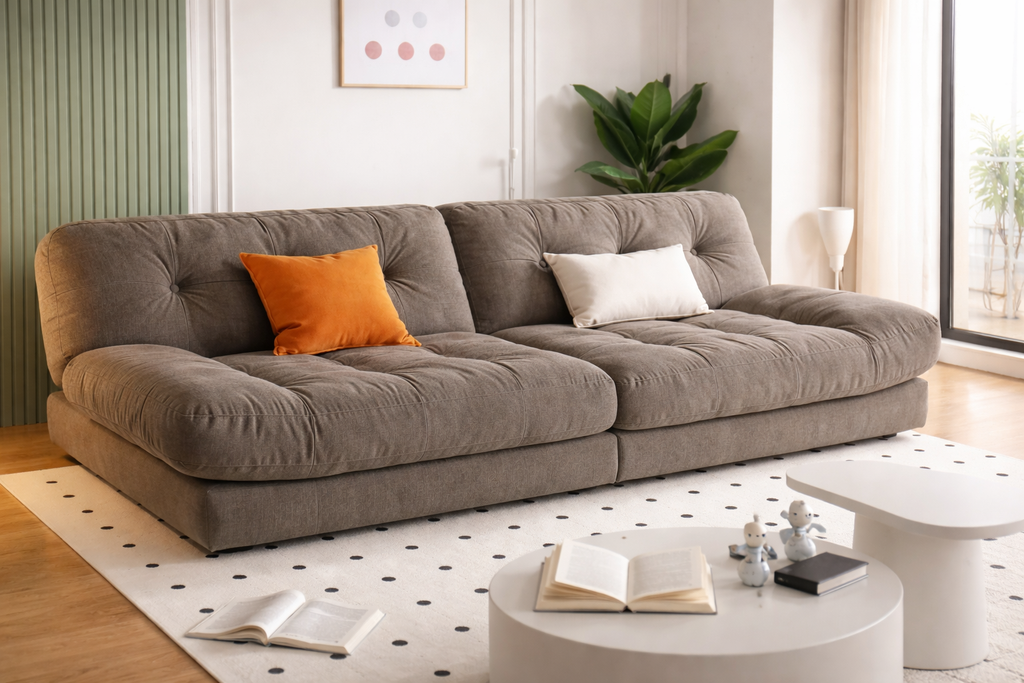 Opulence Cloud Sofa Daybed in Dark Brown